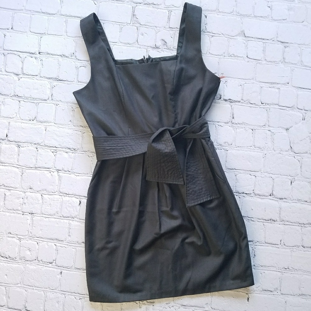 Forever 21 Grey Belted Tank Dress Sz Med